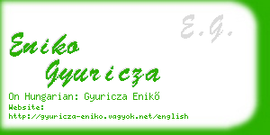 eniko gyuricza business card