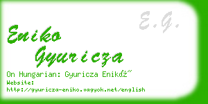 eniko gyuricza business card